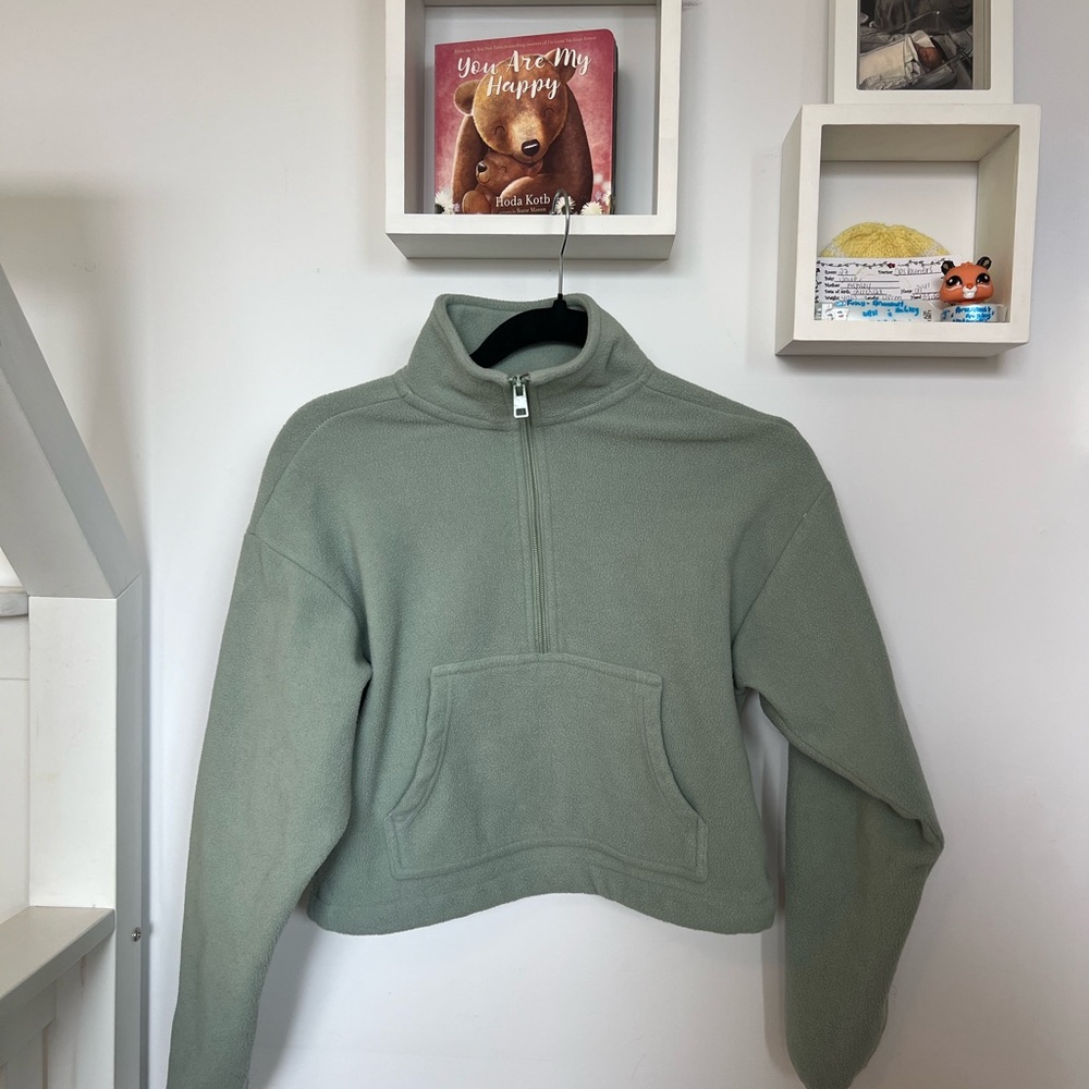 Women's Green Fleece Pullover